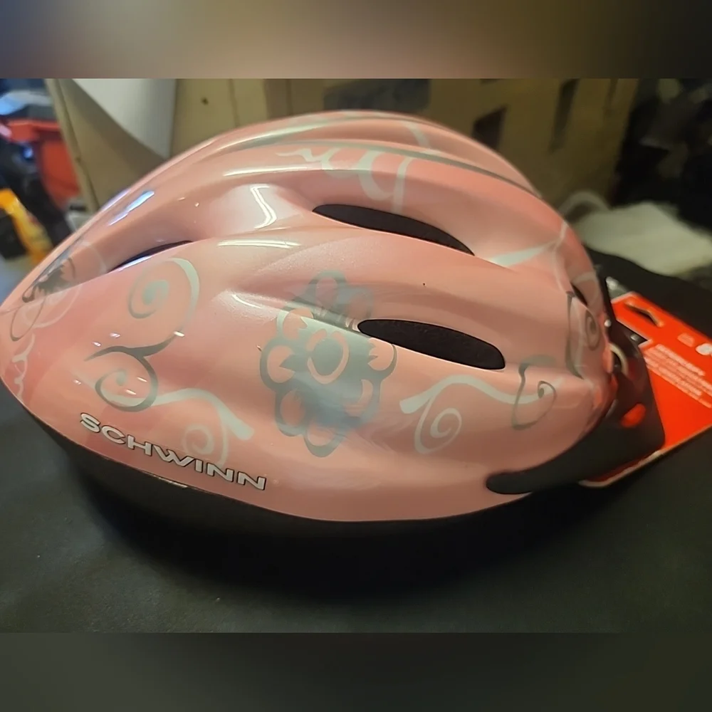Schwinn Girls Youth Intercept Helmet Pink w/ Pink Flowers Adjustable 8+ NEW - Picture 4 of 11